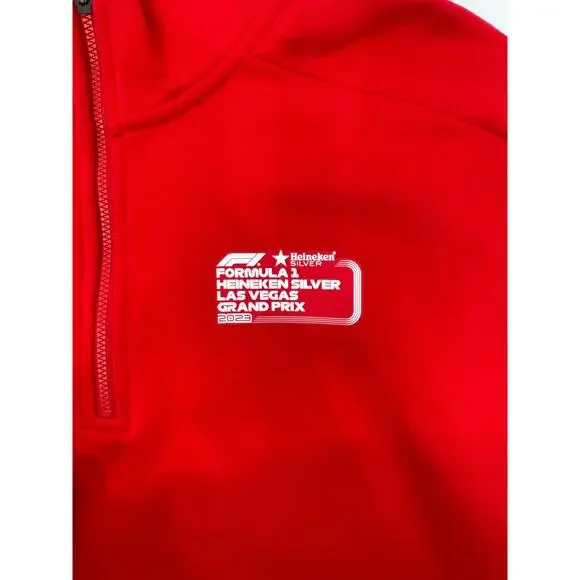PUMA Formula 1 Las Vegas Grand Prix Red Half Zip Pullover Size Large - Picture 6 of 10